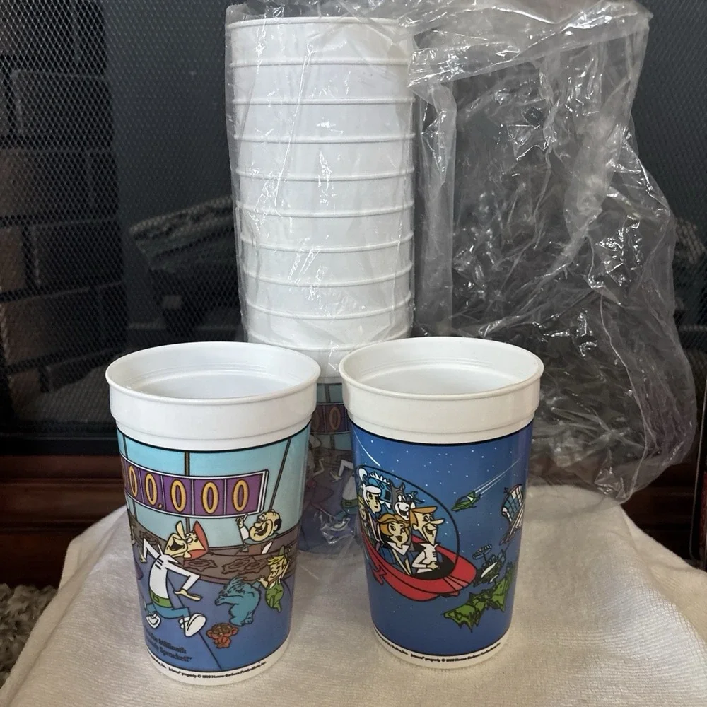 1990 Lot 12 Of JETSON'S THE MOVIE Wendy's Collector Plastic Cups Astro George